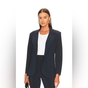 Norma Kamali Single Breasted Jacket in Pewter